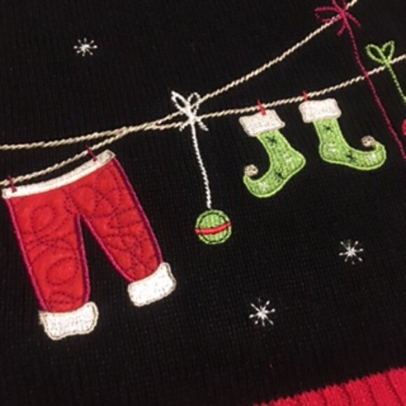 Christopher & Banks Christmas Zip Up Sweater  XL - Picture 8 of 12